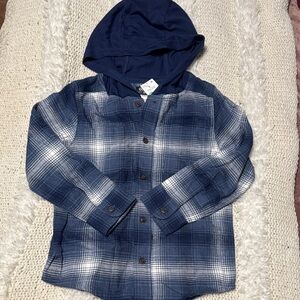 OshKosh B'gosh Navy Checkered Hoodie